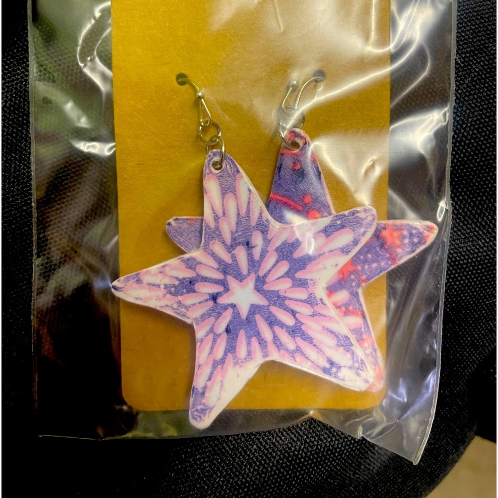 Fourth of July Pair of handmade earrings